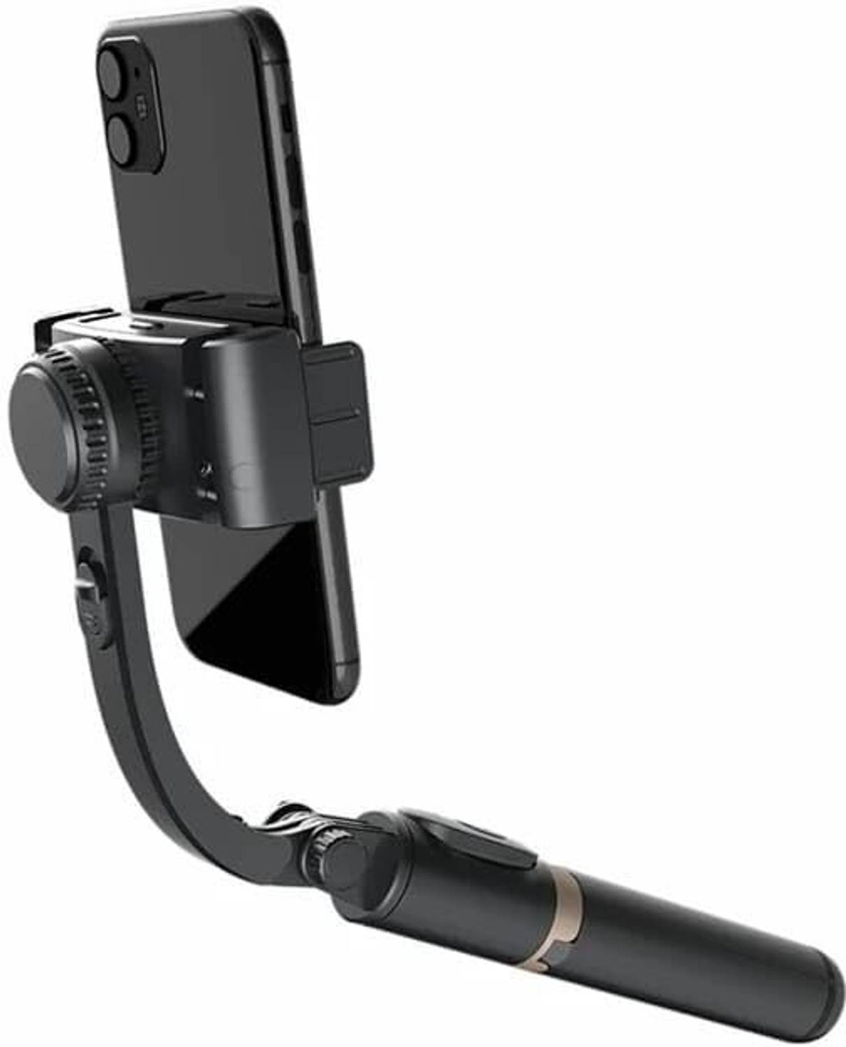 MOBONE Q08 Gimbal Stabilizer for Smartphone with Extendable Bluetooth Selfie Stick Single Gimbal for Camera, Mobile
