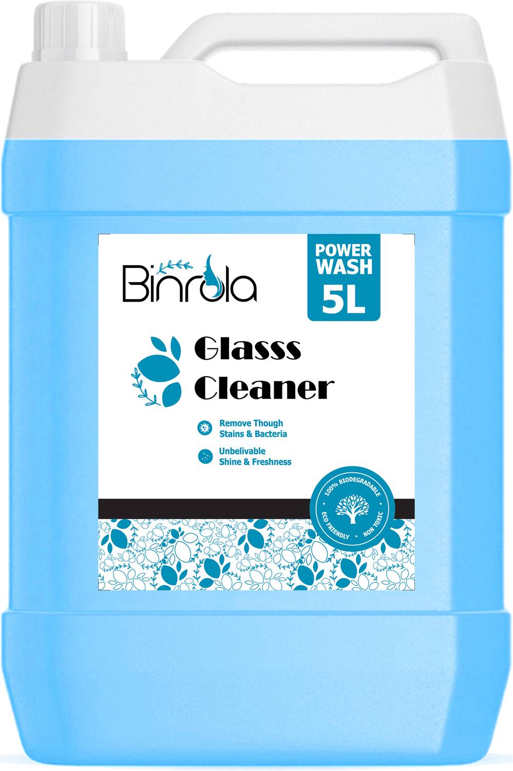 Binrola_Glass_Cleaner for Multi-Surface for Glass, Mirrors, Car &