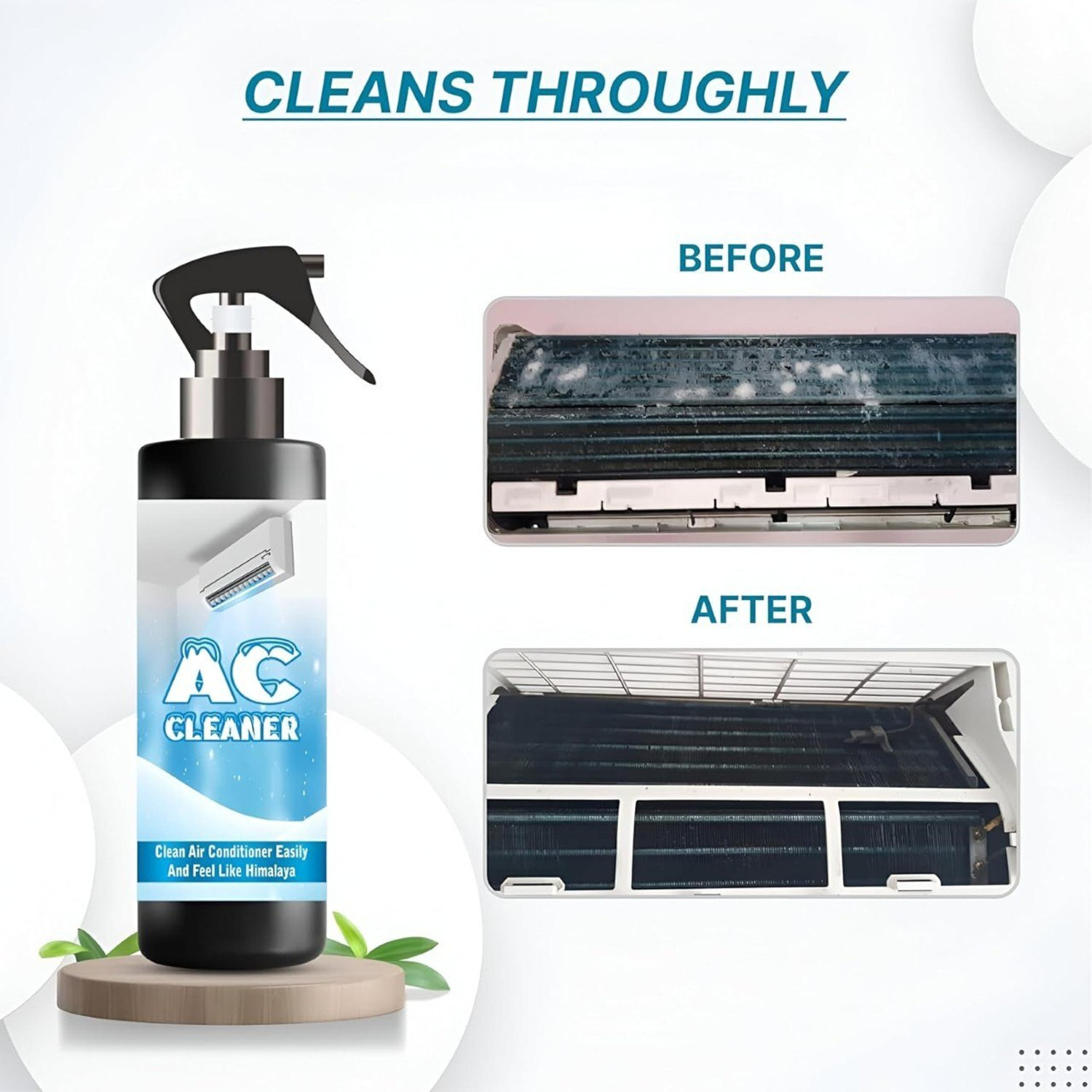 Image of BRIVANSO AC Cleaner Spray,AC Coil Cleaner Foam,Split & Window AC Cleaning PACK-2 (120 ml)