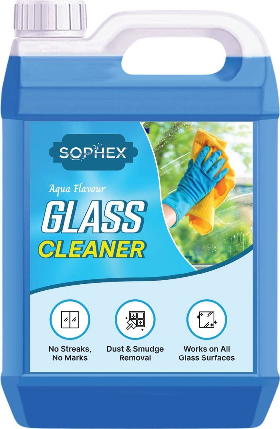 sophex Glass Cleaner No Streaks, Smudge & Dust Removal Works