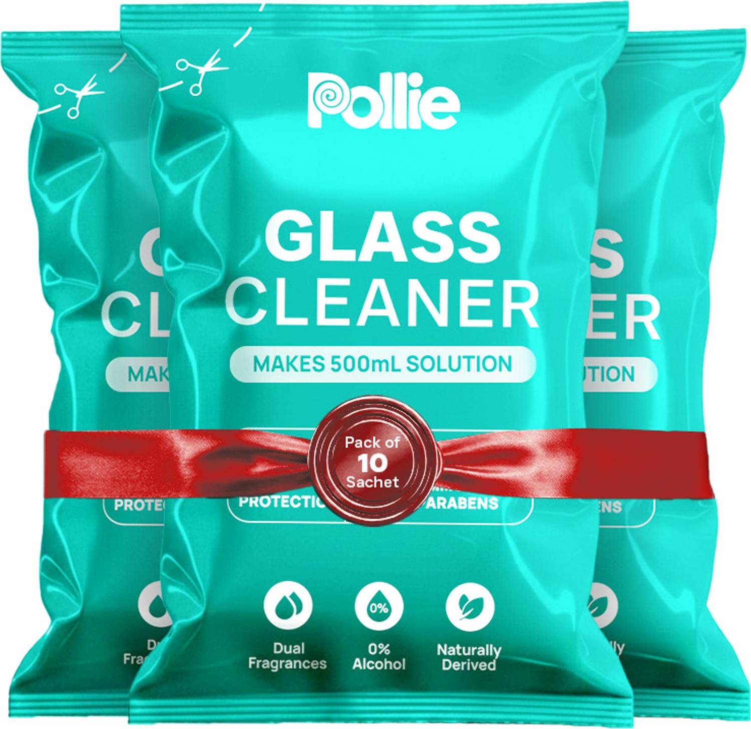 KADAM Pollie Glass Cleaner Concentrated Refill Sachets 10 Sache