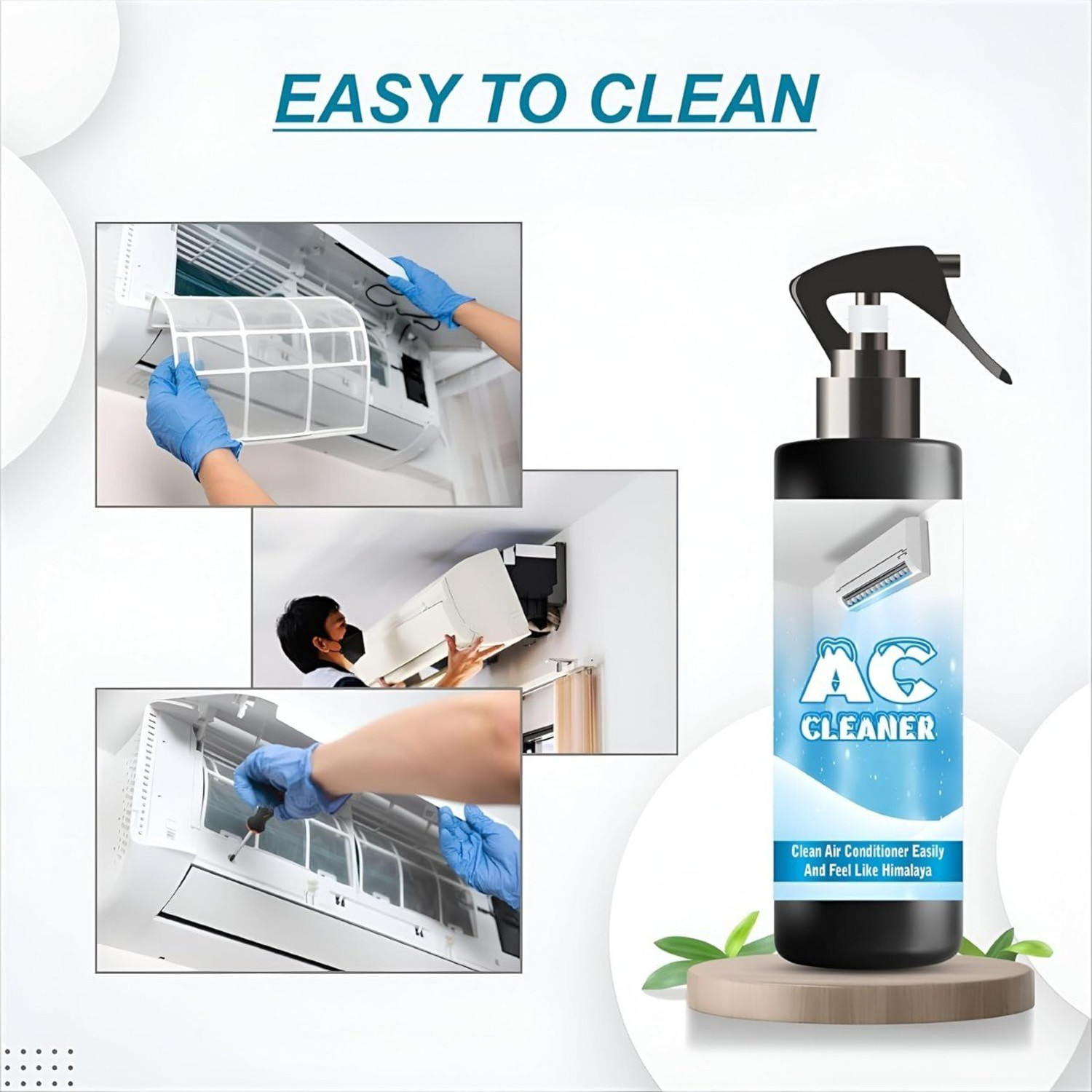 Image of BRIVANSO AC Cleaner Spray,AC Coil Cleaner Foam,Split & Window AC Cleaning PACK-2 (120 ml)
