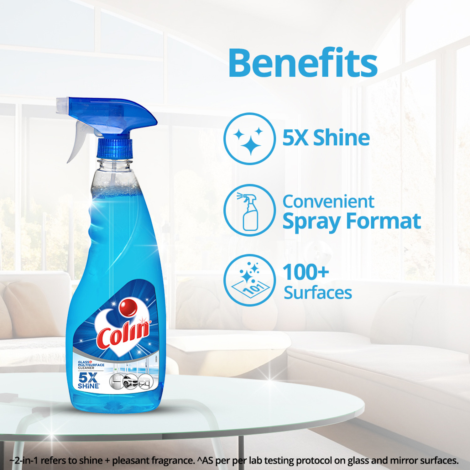 Image of Colin Glass and Surface Cleaner Liquid Spray, India's #1 Glass Cleaner