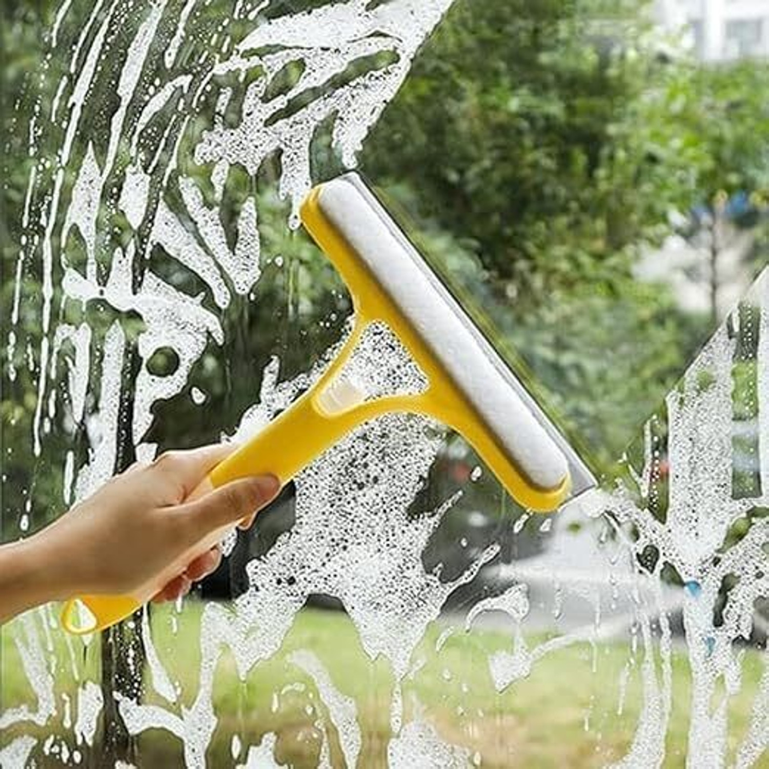 Image of Elpenor Glass Wiper 3 in 1 Bottle Sprayer for Bathroom,Table, Office, Car Window Cleaner