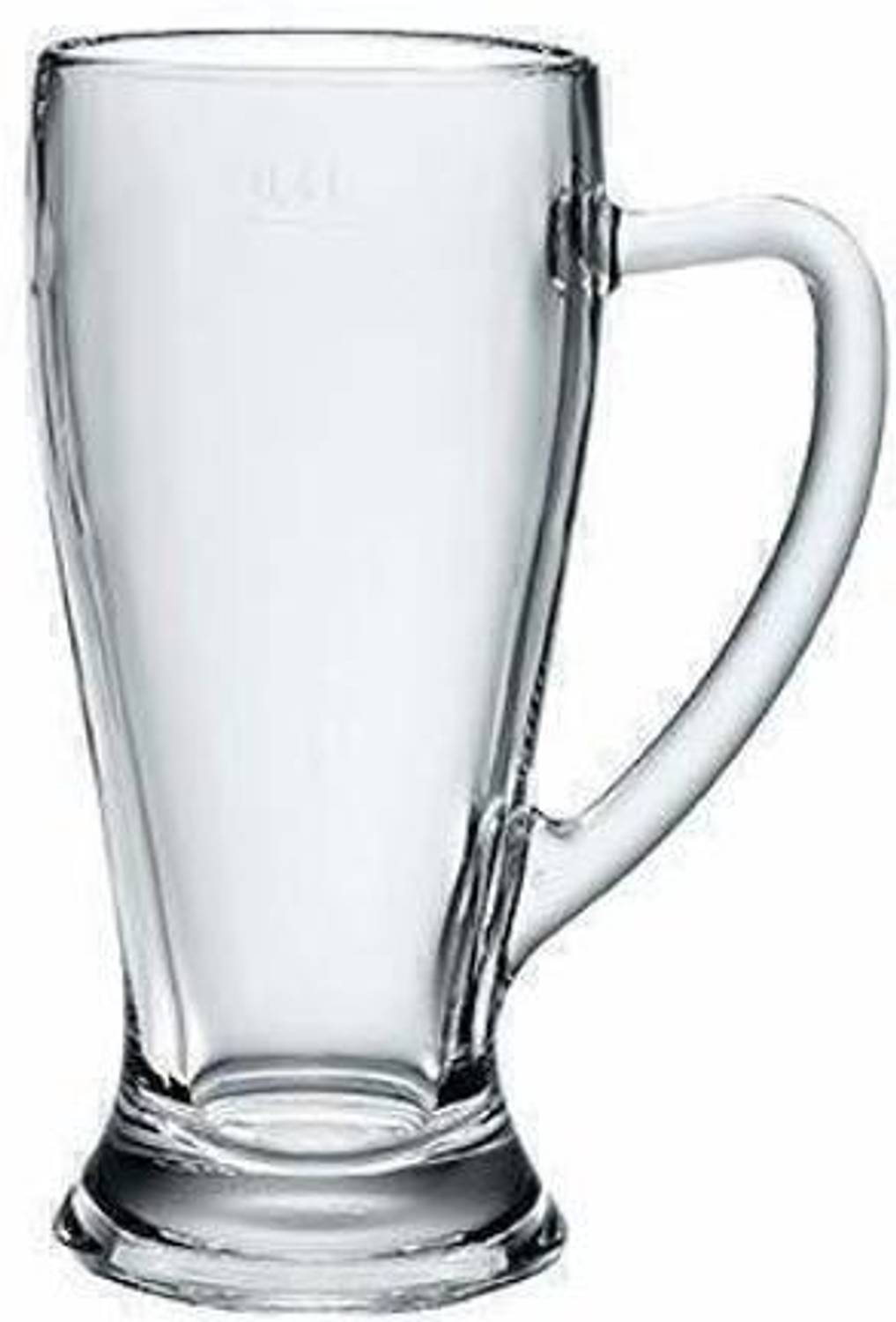 BABALIFINCH (Pack of 2) Jumbo Mug with Sturdy Handle Transparent Glass Beer Glass