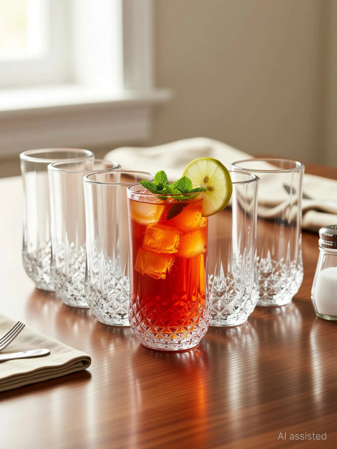 Image of Tap2kaart (Pack of 2) Glass Water /Juice Glass - 2 Pieces, Clear, 250 ml Glass Set Water /Juice Glass