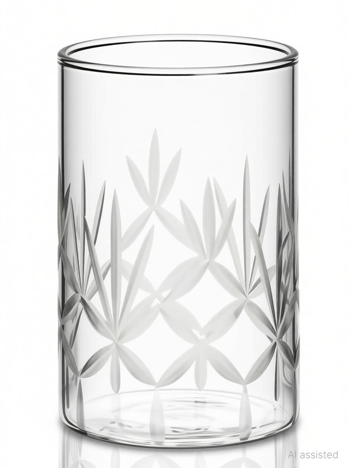 Image of BOROSIL (Pack of 6) Vision Meadow Medium Glass Set Water /Juice Glass