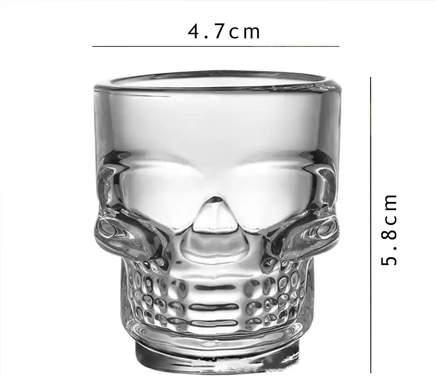 MultiZone (Pack of 6) Skull Face Heavy Base Whiskey Shot Glasses