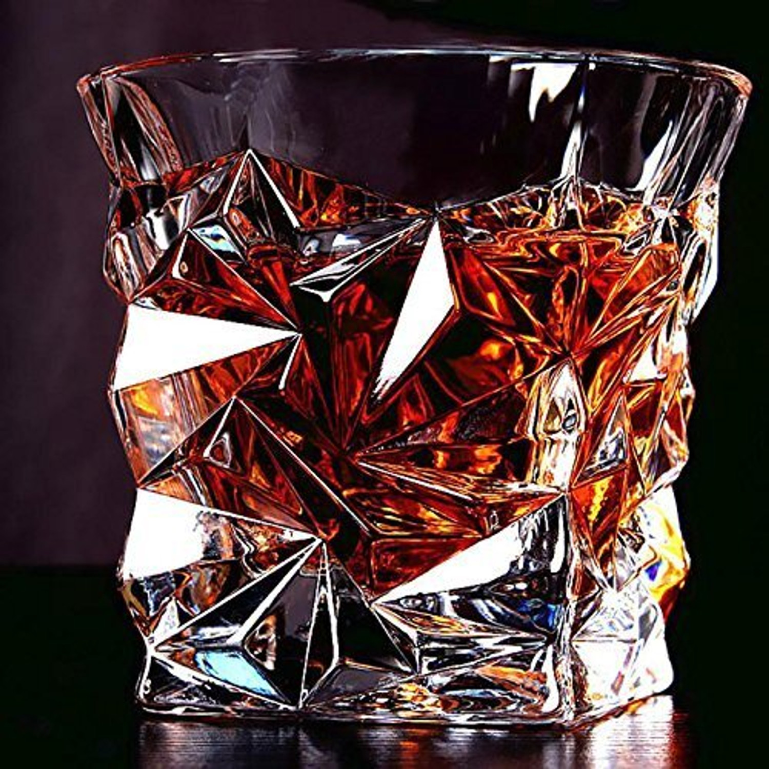 Image of b7 Creations Diamond Crystal Cut Whiskey Glassess Glass Whisky Glass