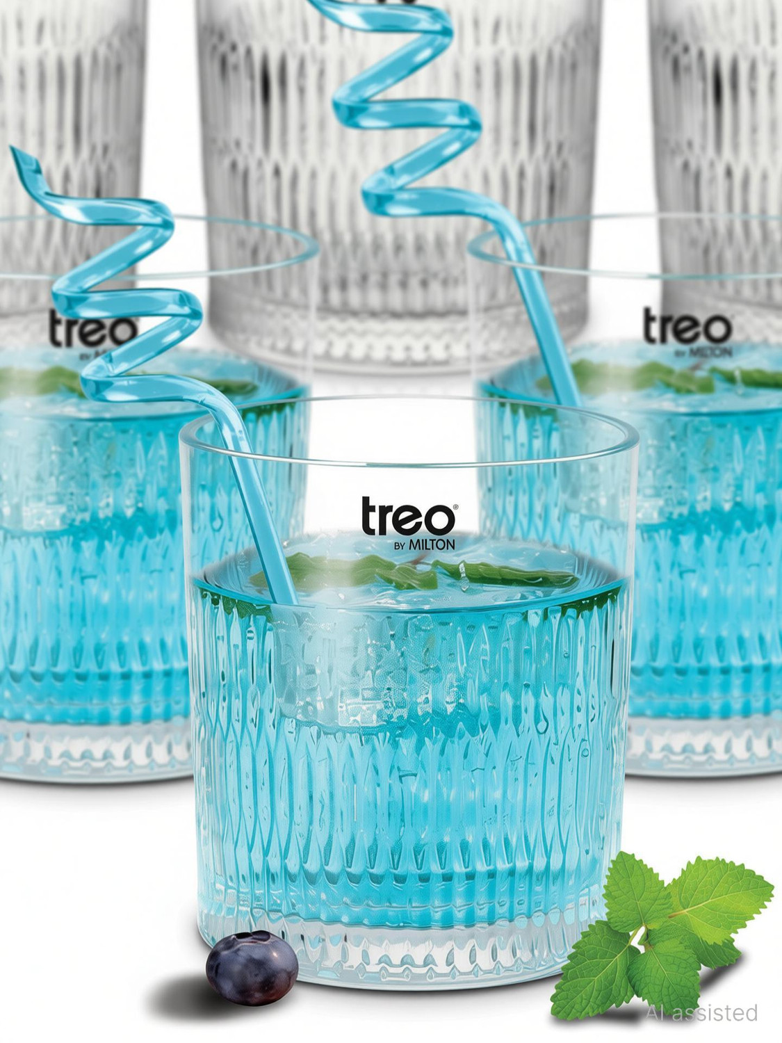 Image of TREO (Pack of 6) Elix Juice Tumbler I Glass Set Water /Juice Glass