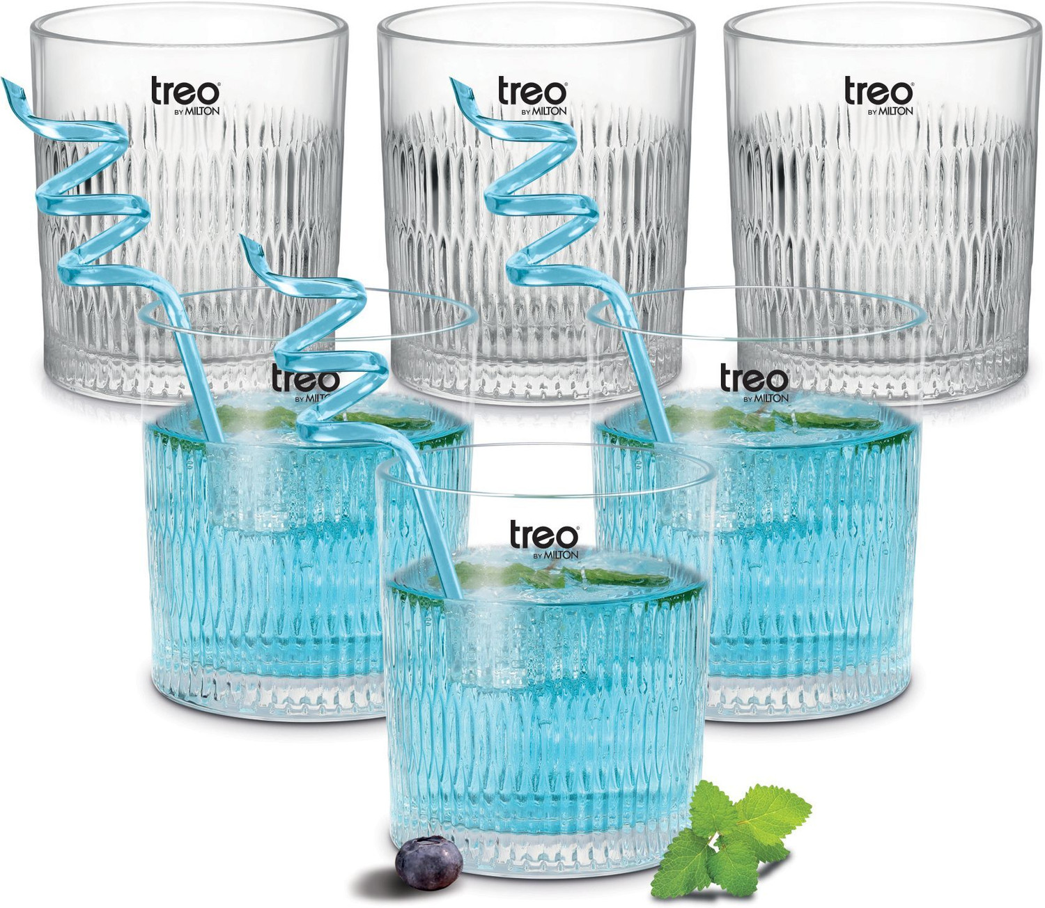 Image of TREO (Pack of 6) Elix Juice Tumbler I Glass Set Water /Juice Glass