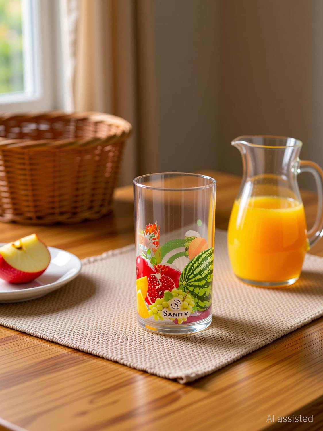 Finner (Pack of 8) Printed Glasses_Pc 8 Glass Set Water/Juice Glass