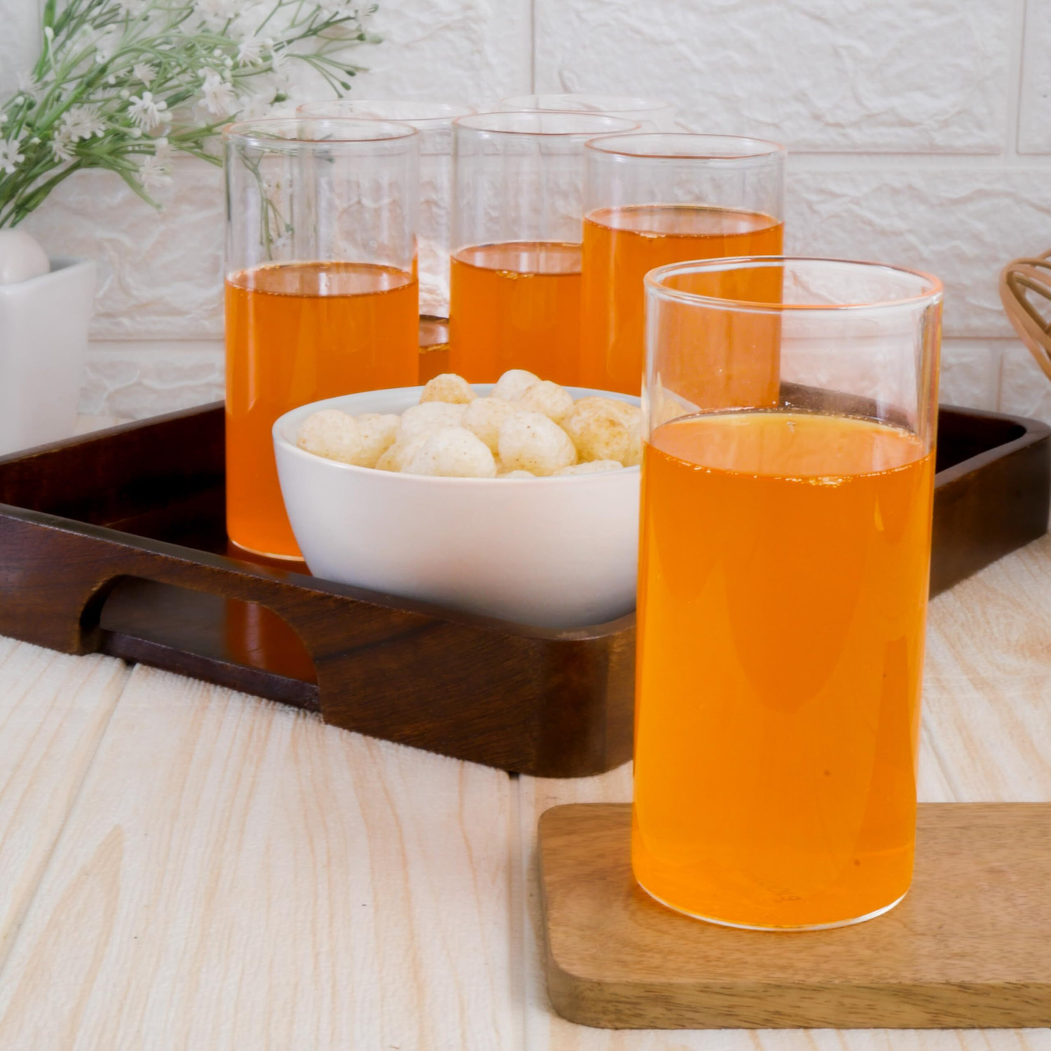 Image of Femora (Pack of 6) Borosilicate Transparent Juice Glass Set Water /Juice Glass
