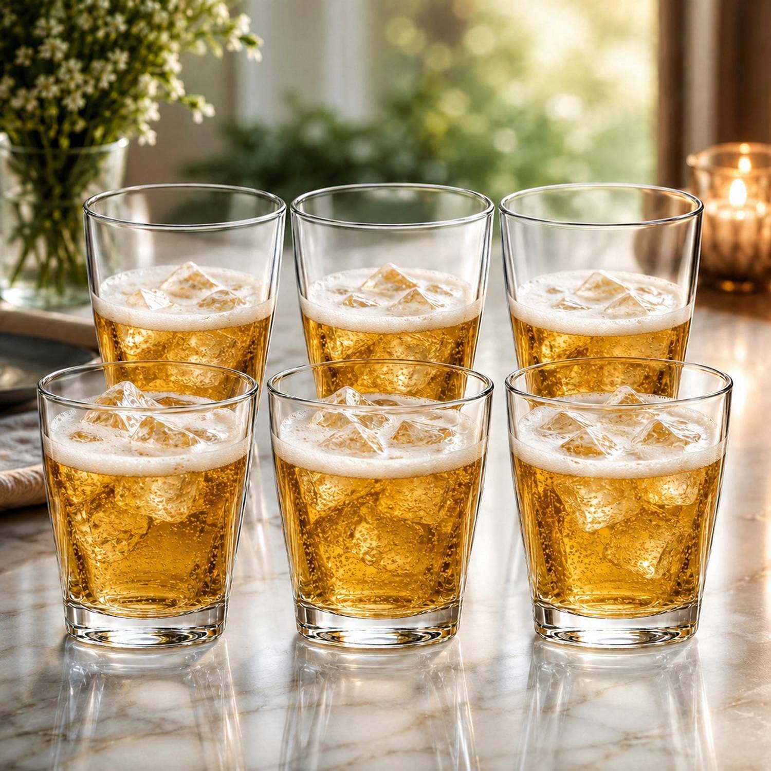 Manraj (Pack of 6) 6 plazza Glass Set Water/Juice Glass