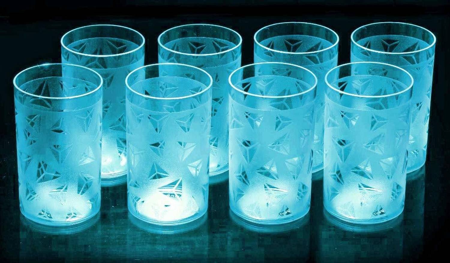 Sorath (Pack of 8) Plastic Unbreakable Stylish Glass Set |Water, Juice, Wine Glass|(Blue, 8 Piece) Glass Set Water/Juice Glass