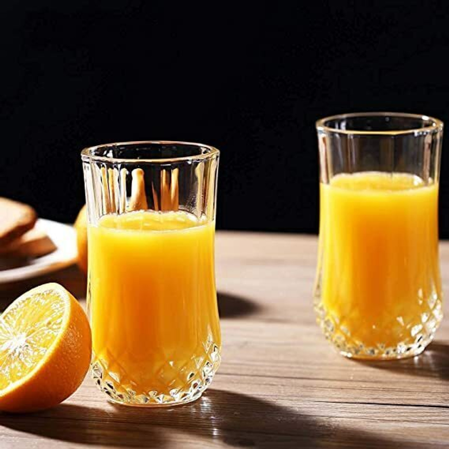 Image of JIGSHTIAL (Pack of 6) Glass Water /Juice Glass - 6 Pieces, Clear, 250 ml Glass Set Water /Juice Glass