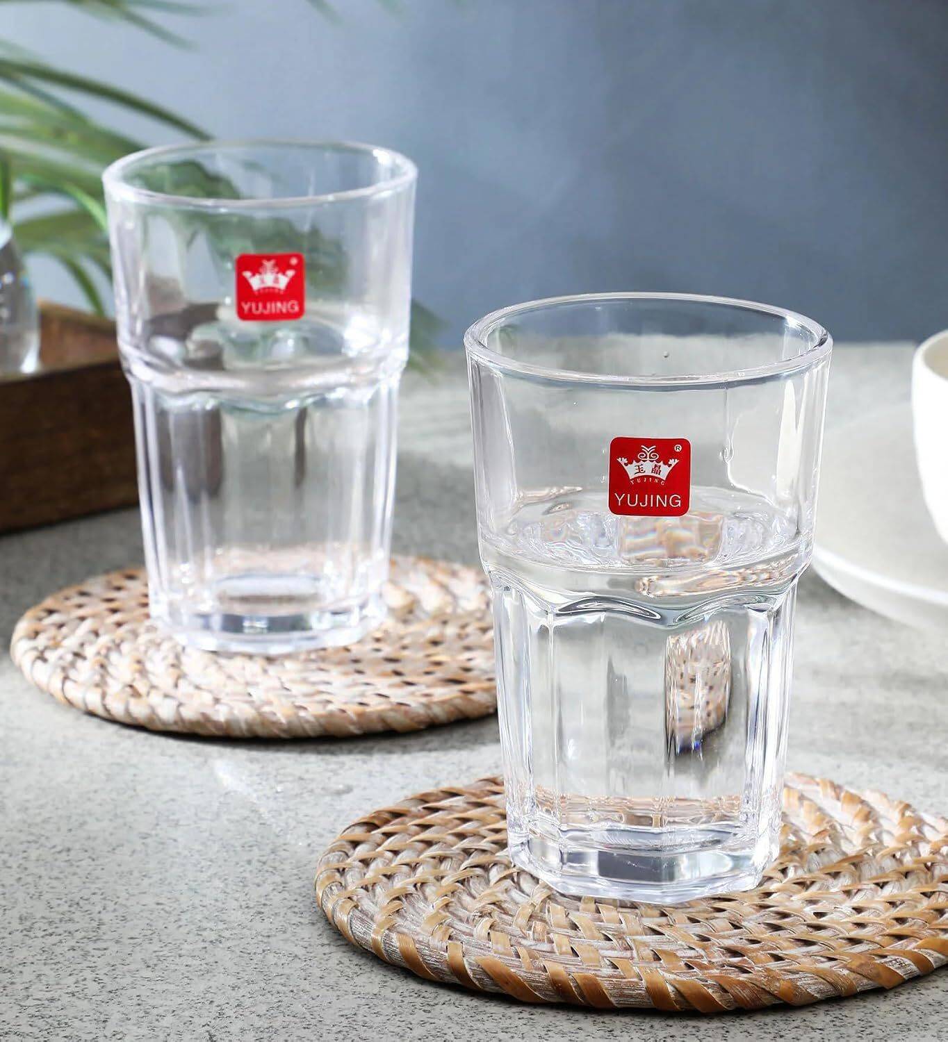 Avastro (Pack of 2) 250 ML Tumbler Glasses Drinking Glass for Water, Juice, Beer, Whiskey, and Cocktails , Milkshake Pack of 2 Glass Set Water/Juice Glass