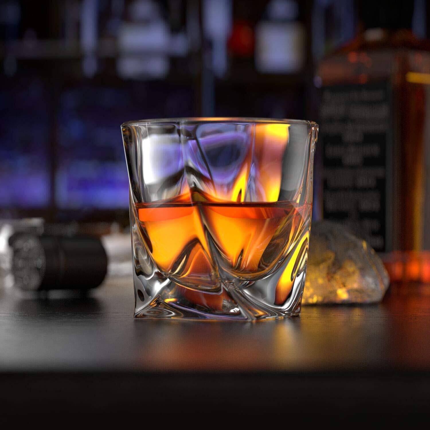 CRYSTIVA Twist Italian Premium Crystal Whiskey Glasses (Pack of 6) - Image 5