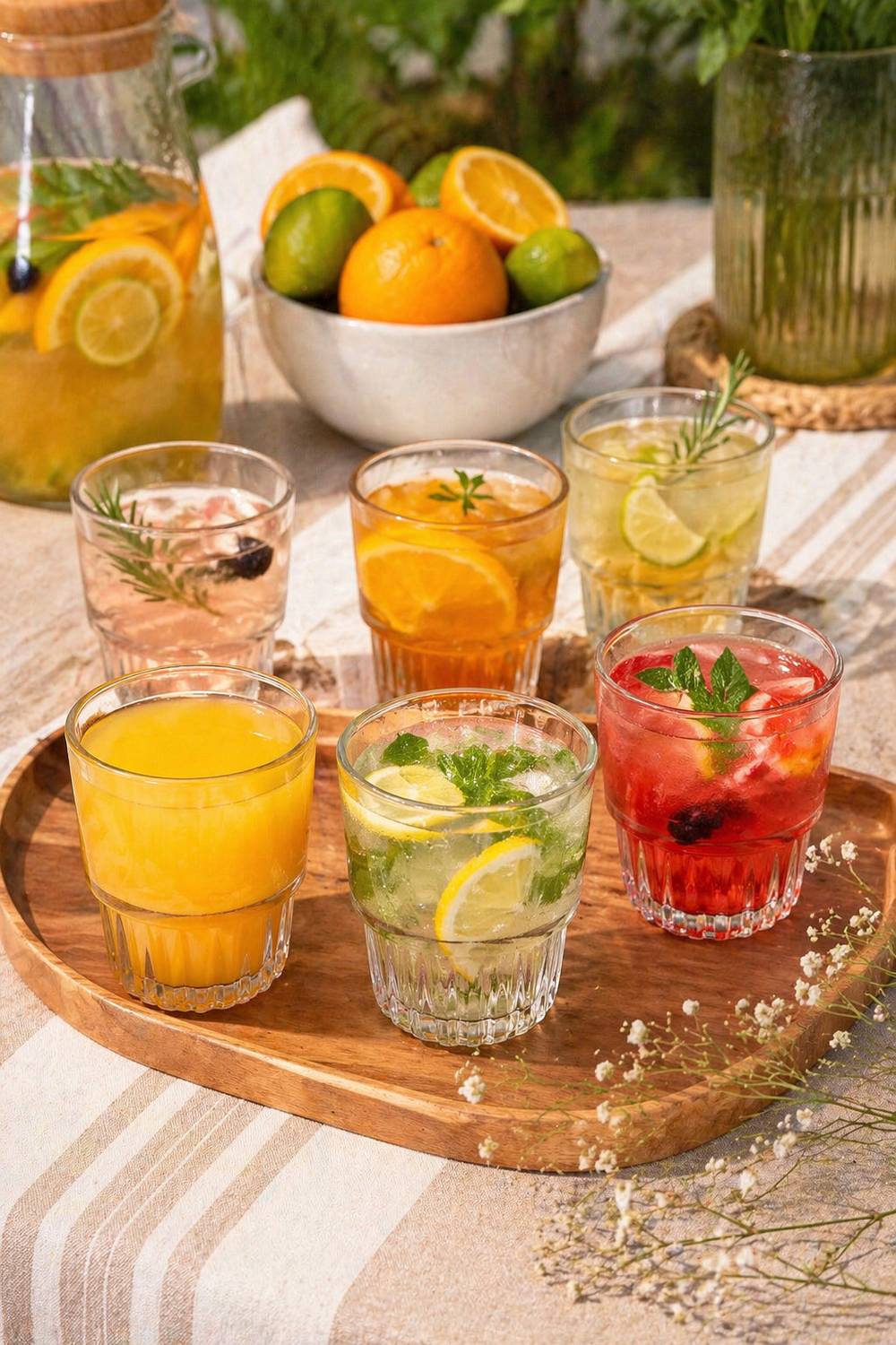 FLORAL (Pack of 6) Juicy Glass Glass Set Water/Juice Glass