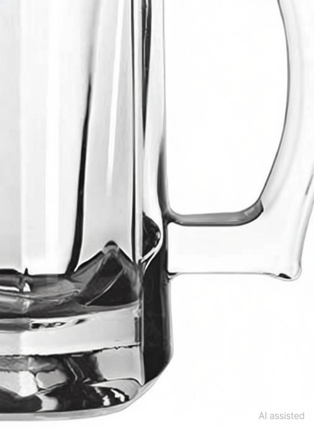 Priza Transparent Beer Mug Glass 500ml with Handle - Image 4