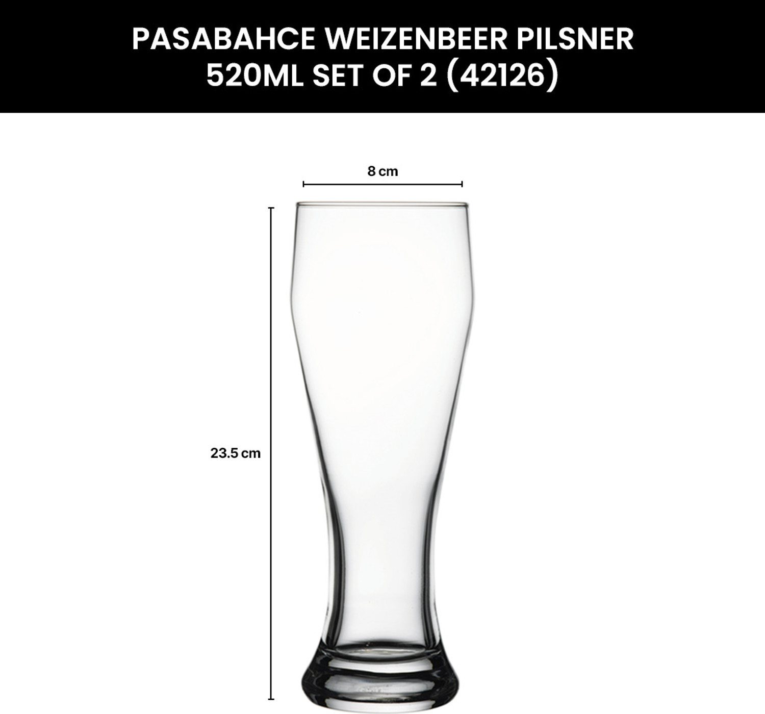 Image of PASABAHCE (Pack of 2) 1046272GP2 Glass Set Beer Glass