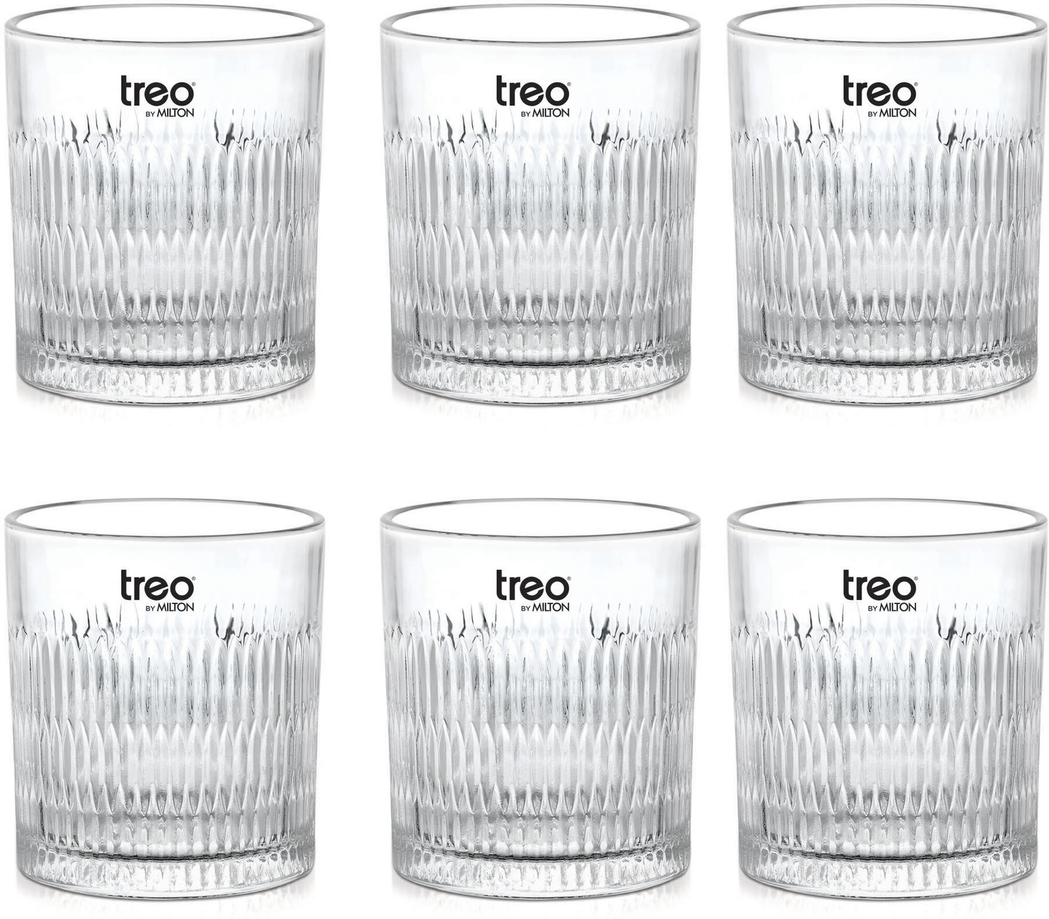 Image of TREO (Pack of 6) CGWFFRT176ASSR0001 Glass Set Whisky Glass