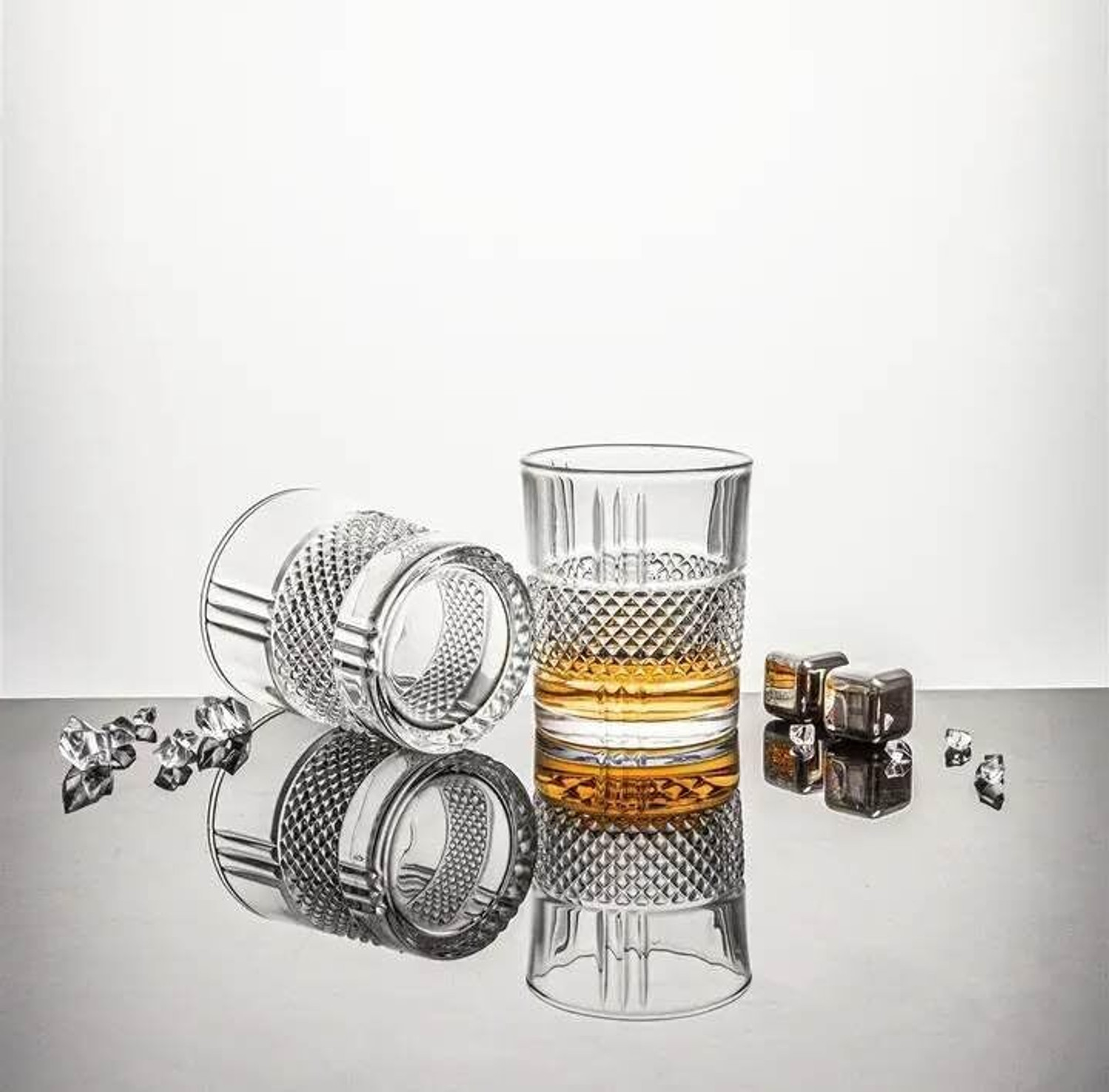 Image of okechuku (Pack of 3) Stylish Fashion Rocks Tumblers Lead-Free Glassware for Scotch Bourbon Glass Whisky Glass