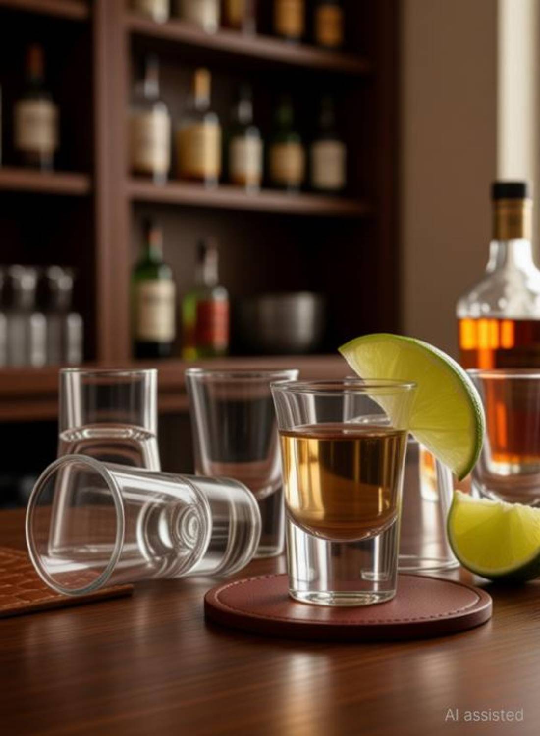 baluda (Pack of 6) (Pack of 6) Vodka and Tequila shot glass heavy base (30 ml) Glass Set Shot Glass