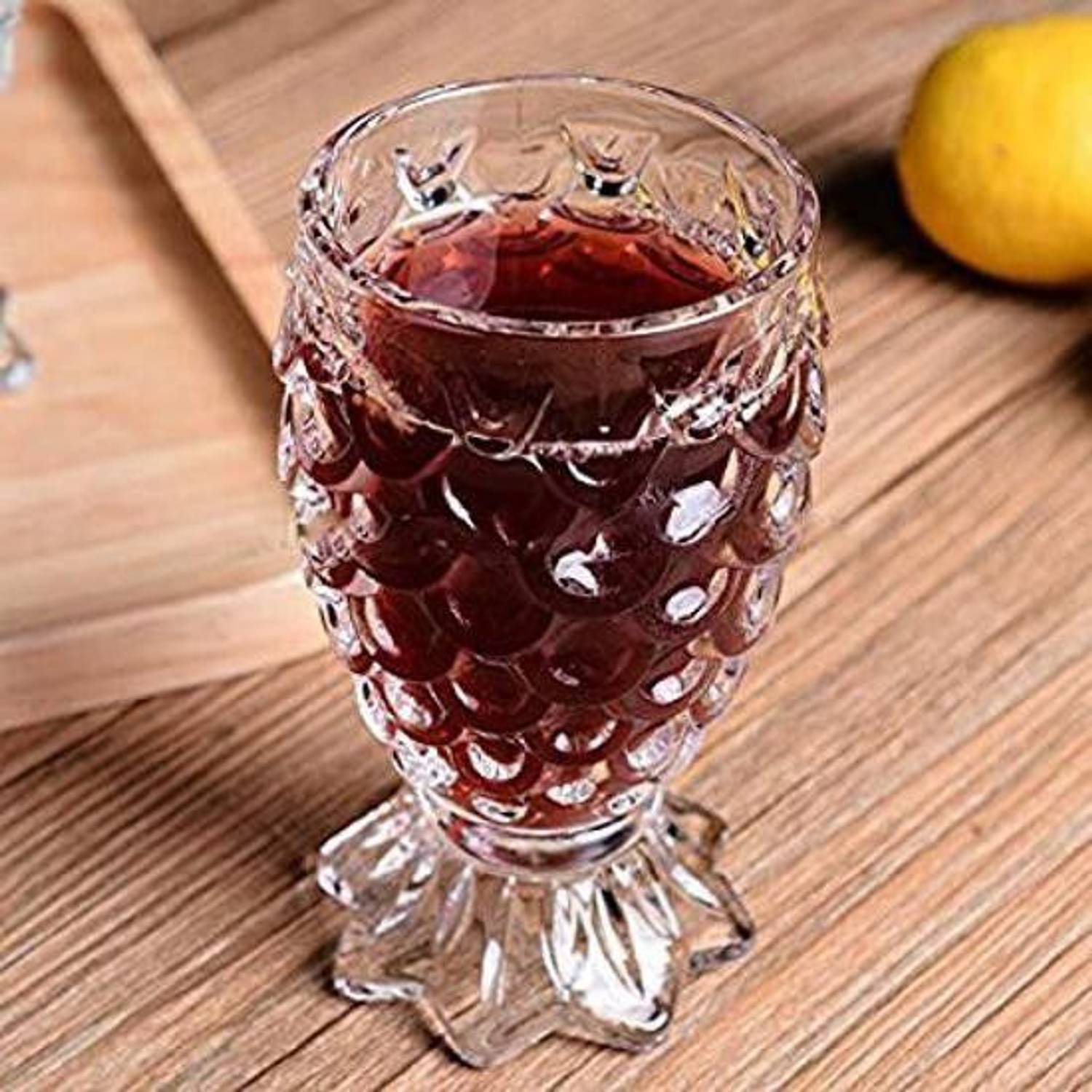 FancyCrystal (Pack of 6) 100% Crystal Clear Pineapple Shaped Juice
