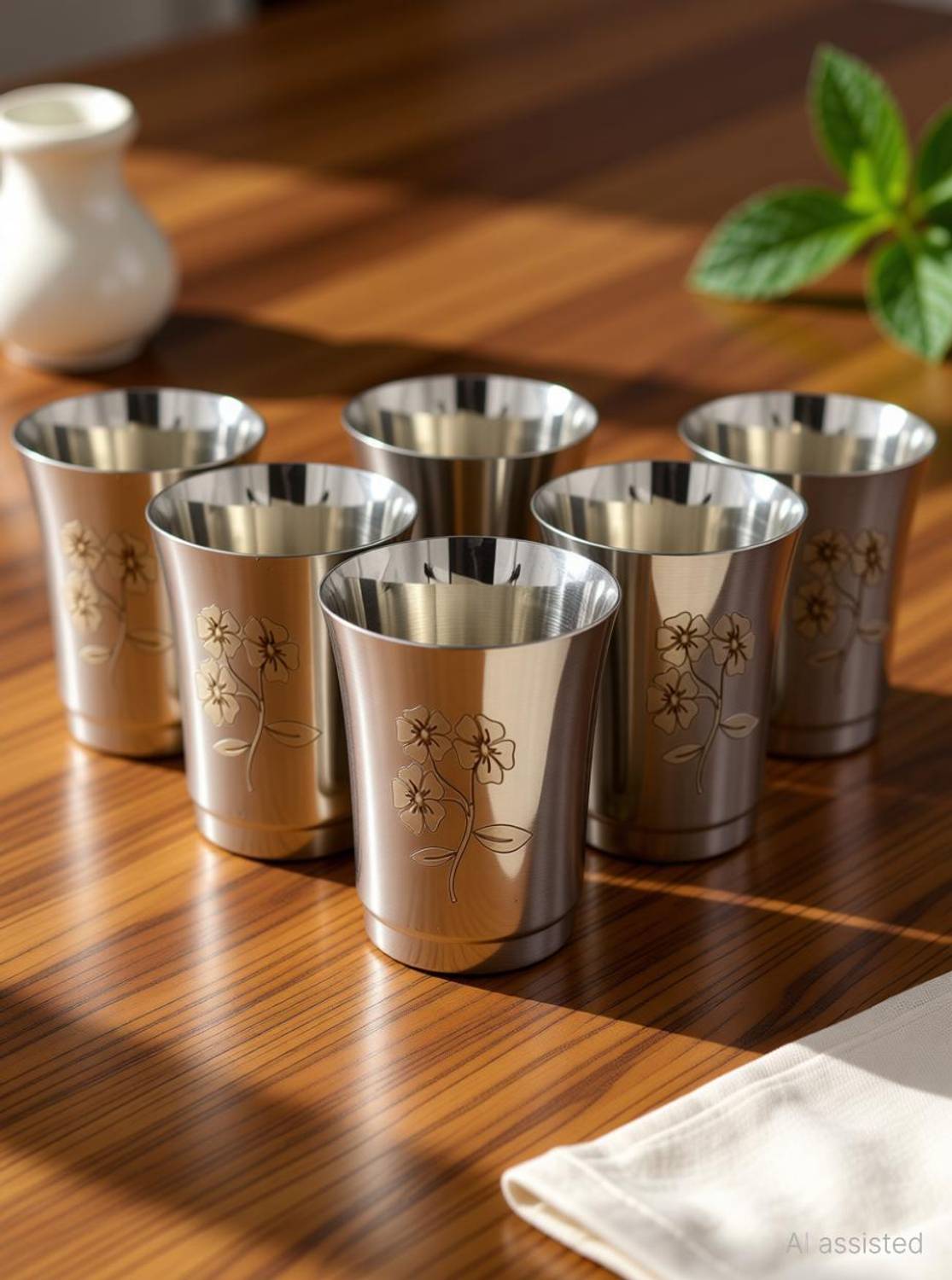 akashmetal (Pack of 6) pari glass Glass Set Water/Juice Glass