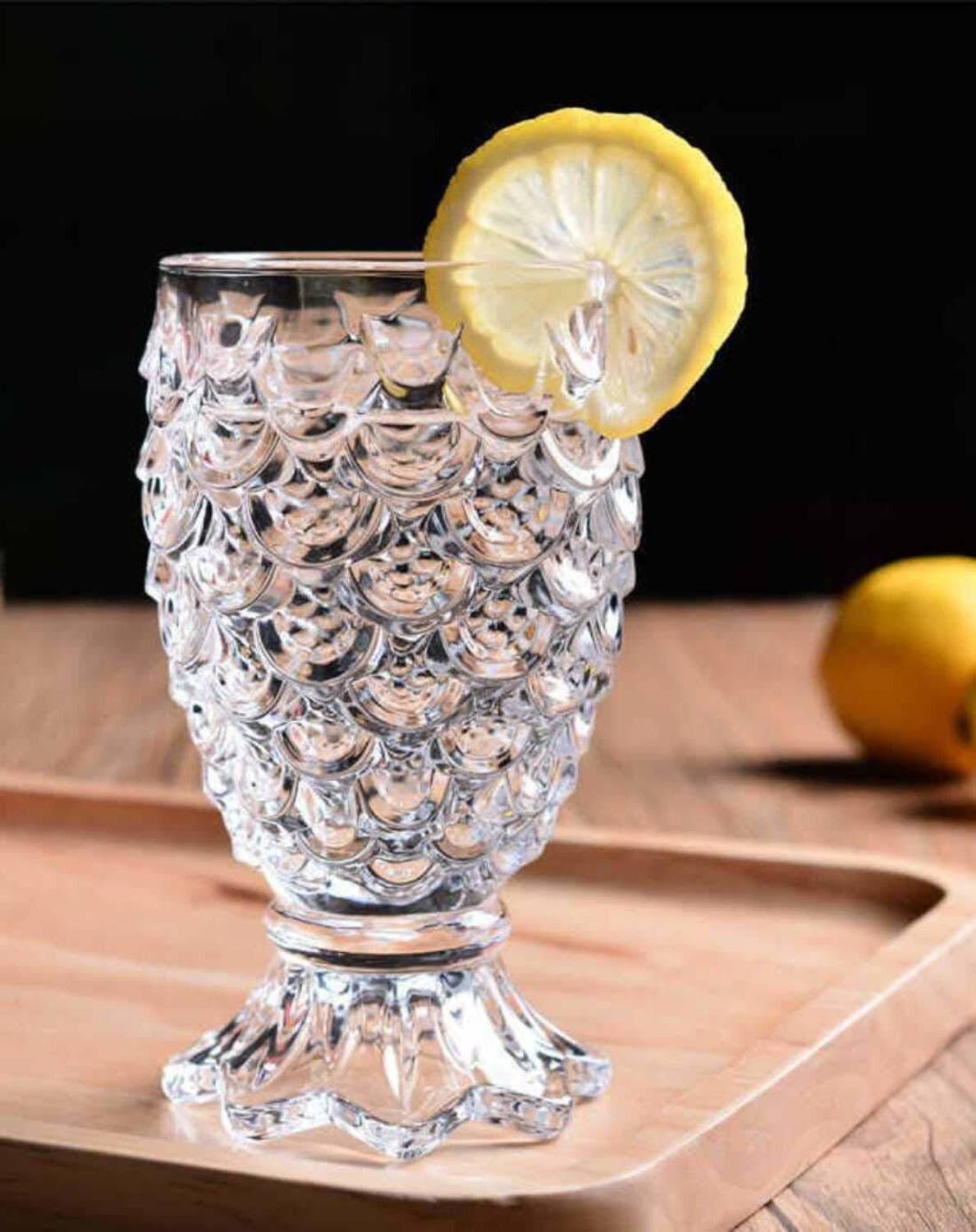 FancyCrystal (Pack of 6) 100% Crystal Clear Pineapple Shaped Juice