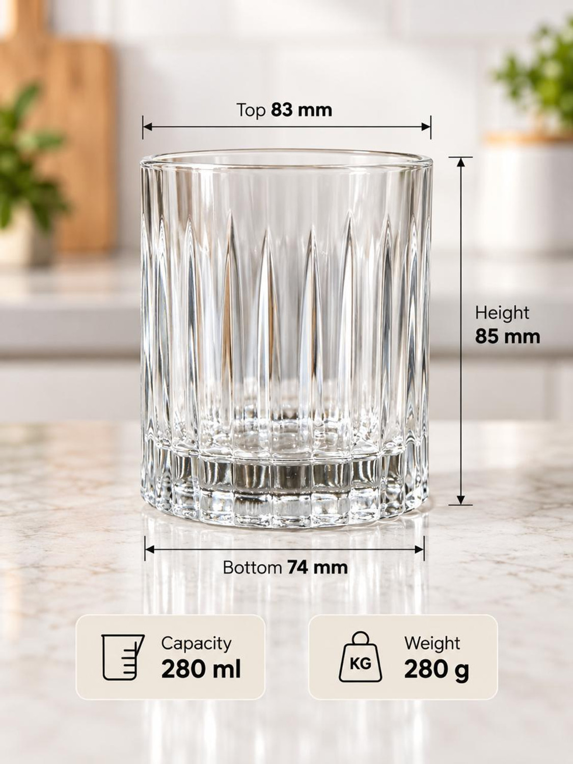 Image of FLORAL (Pack of 6) Set of 6 Liberty glass Water /Mocktail Glass Glass Set Water /Juice Glass (280 ml, Glass, Clear)