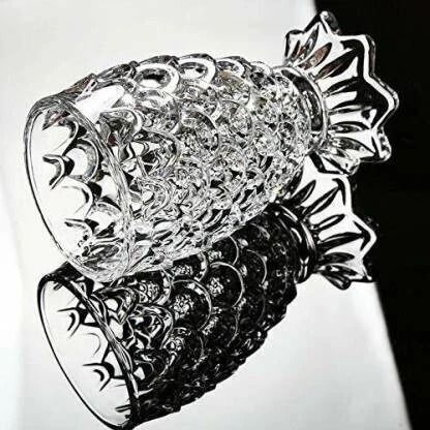 Image of OFFERZONE (Pack of 6) Gifts & Decor (Pack of 6) Crystal Clear Pineapple Shaped Juice, Drinking Glass Set of 6 Pieces, 250ml Each Glass Set (250 ml, Glass) Glass Set Water /Juice Glass