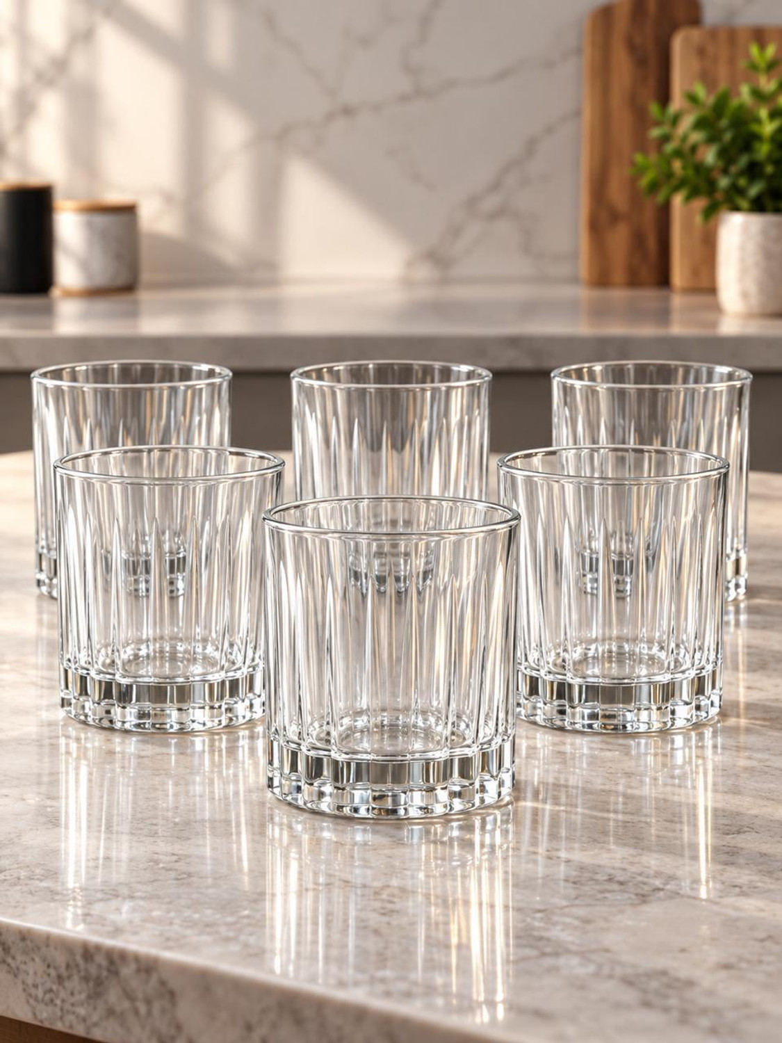 Image of FLORAL (Pack of 6) Set of 6 Liberty glass Water /Mocktail Glass Glass Set Water /Juice Glass (280 ml, Glass, Clear)