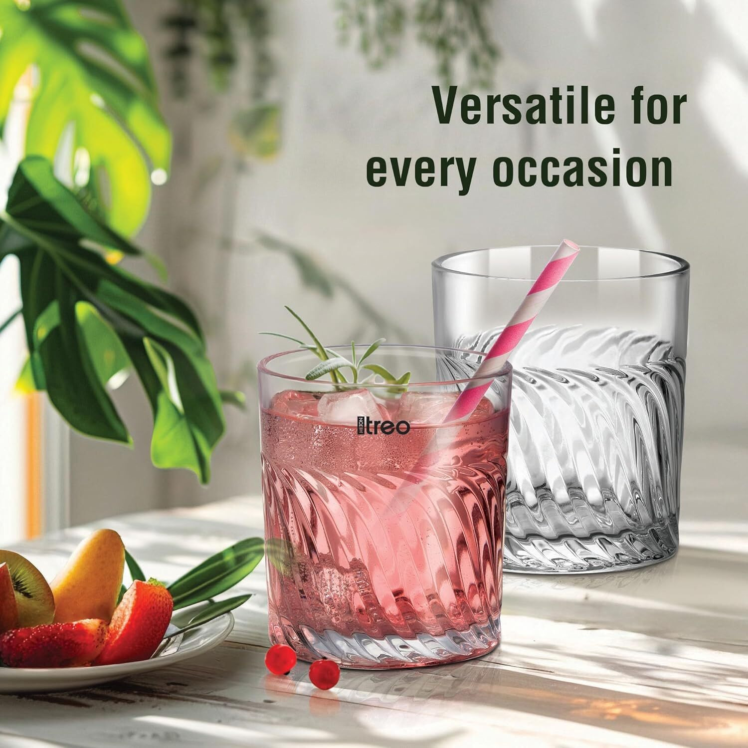 Image of TREO (Pack of 6) TIDE JUICE TUMBLER Glass Water /Juice Glass