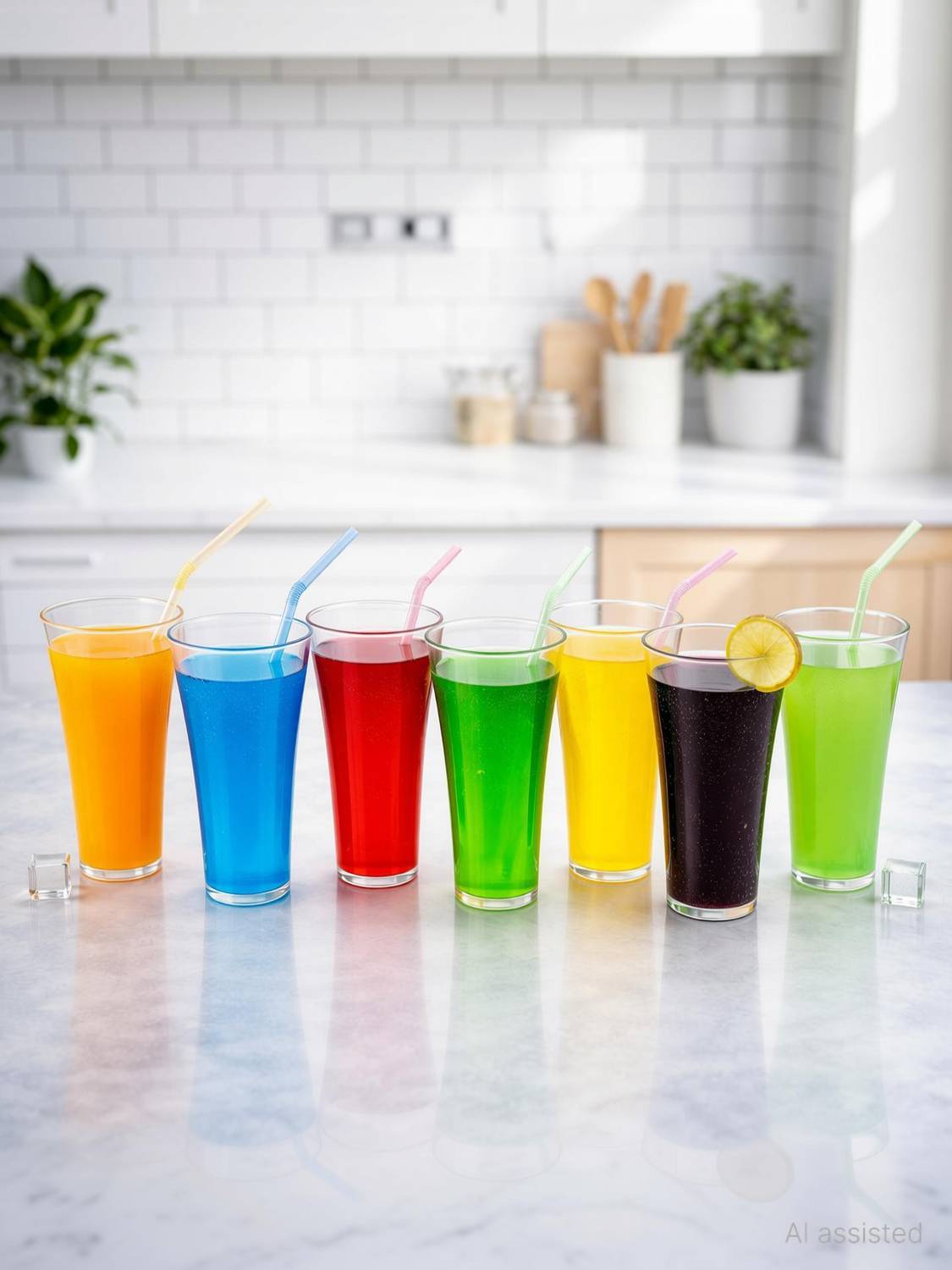 BELLERBIRD (Pack of 6) Premium Quality Plastic Unbreakable Stylish Mocktail, Cocktail Glass Set Water/Juice Glass
