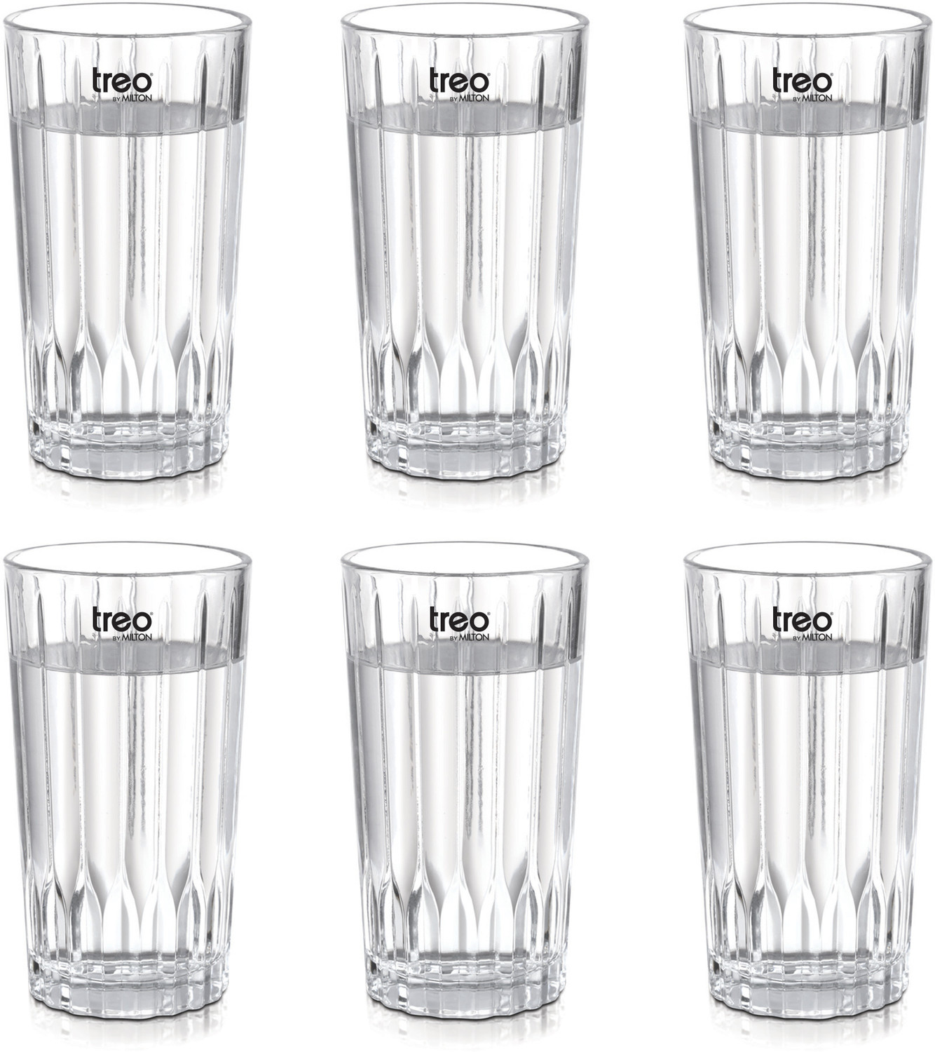 Image of TREO (Pack of 6) CGWFFRT169ASSR0001 Glass Set Water /Juice Glass
