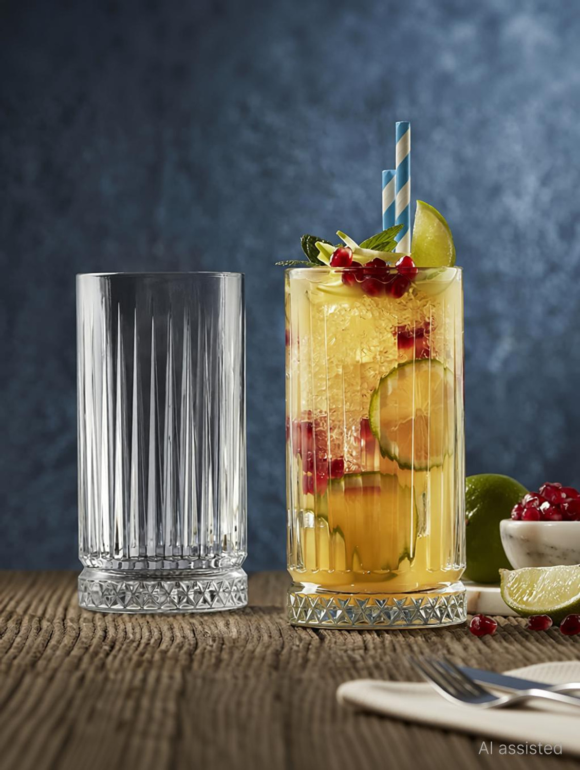 Image of MOOZICO (Pack of 2) Glass Drinking Water, Cocktail, Bourbon, Wine, Soda, Sharbat, Mocktail, Whisky Glass Water /Juice Glass