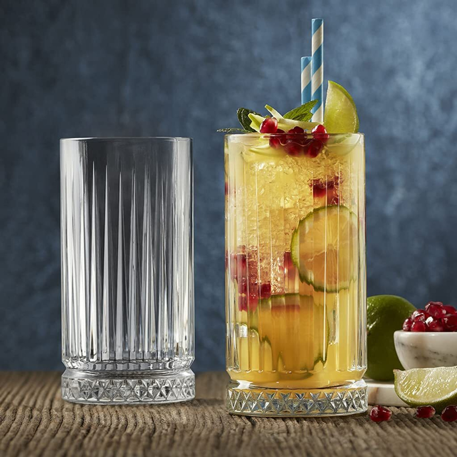Image of MOOZICO (Pack of 2) Glass Drinking Water, Cocktail, Bourbon, Wine, Soda, Sharbat, Mocktail, Whisky Glass Water /Juice Glass