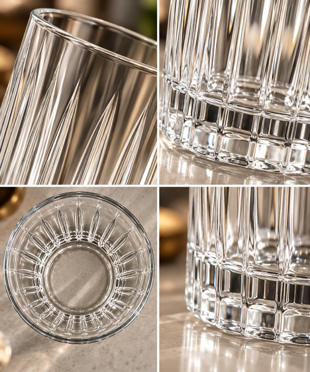 Image of FLORAL (Pack of 6) Set of 6 Liberty glass Water /Mocktail Glass Glass Set Water /Juice Glass (280 ml, Glass, Clear)
