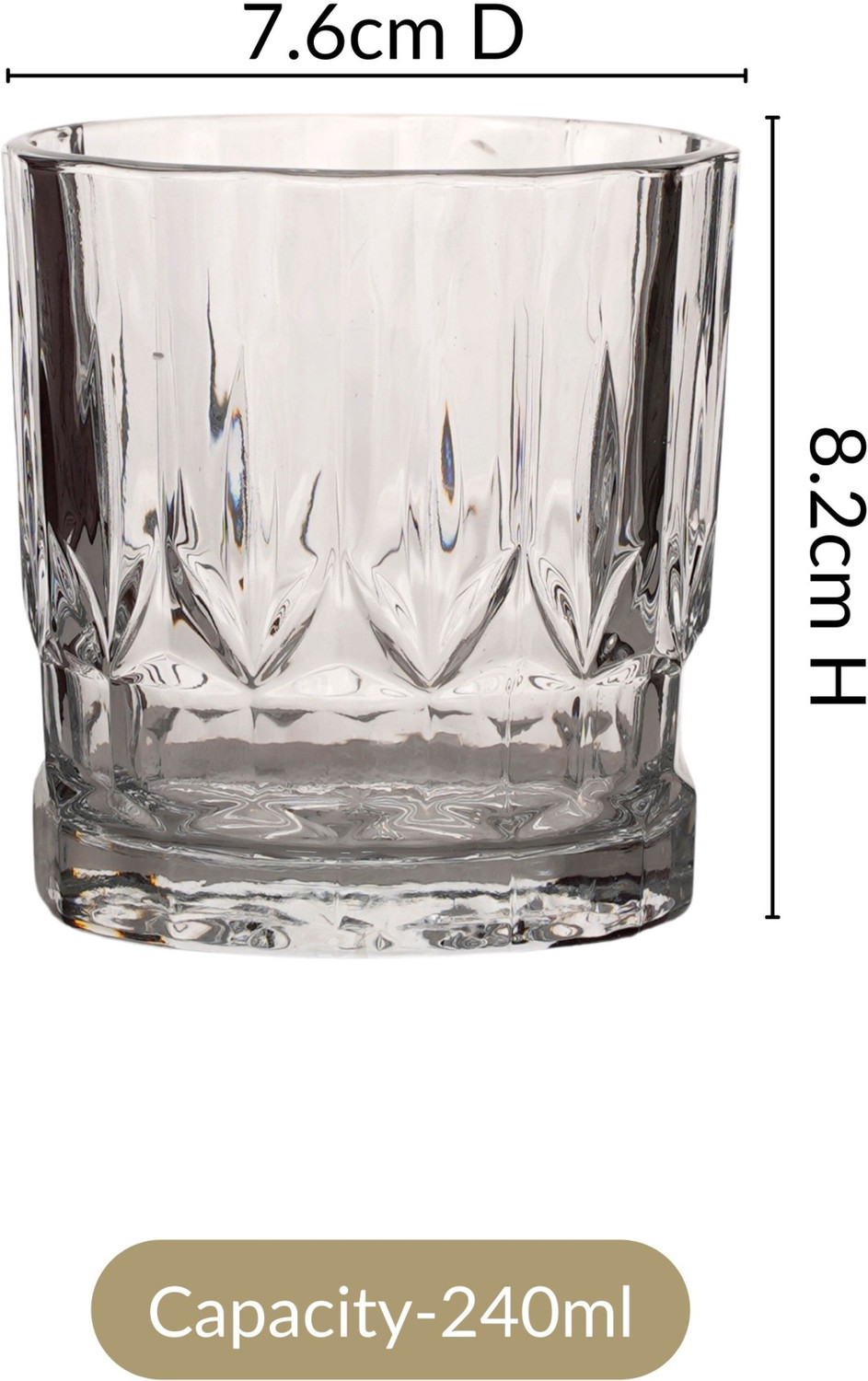 Image of Nestasia (Pack of 6) GBG171G16 Glass Set Whisky Glass