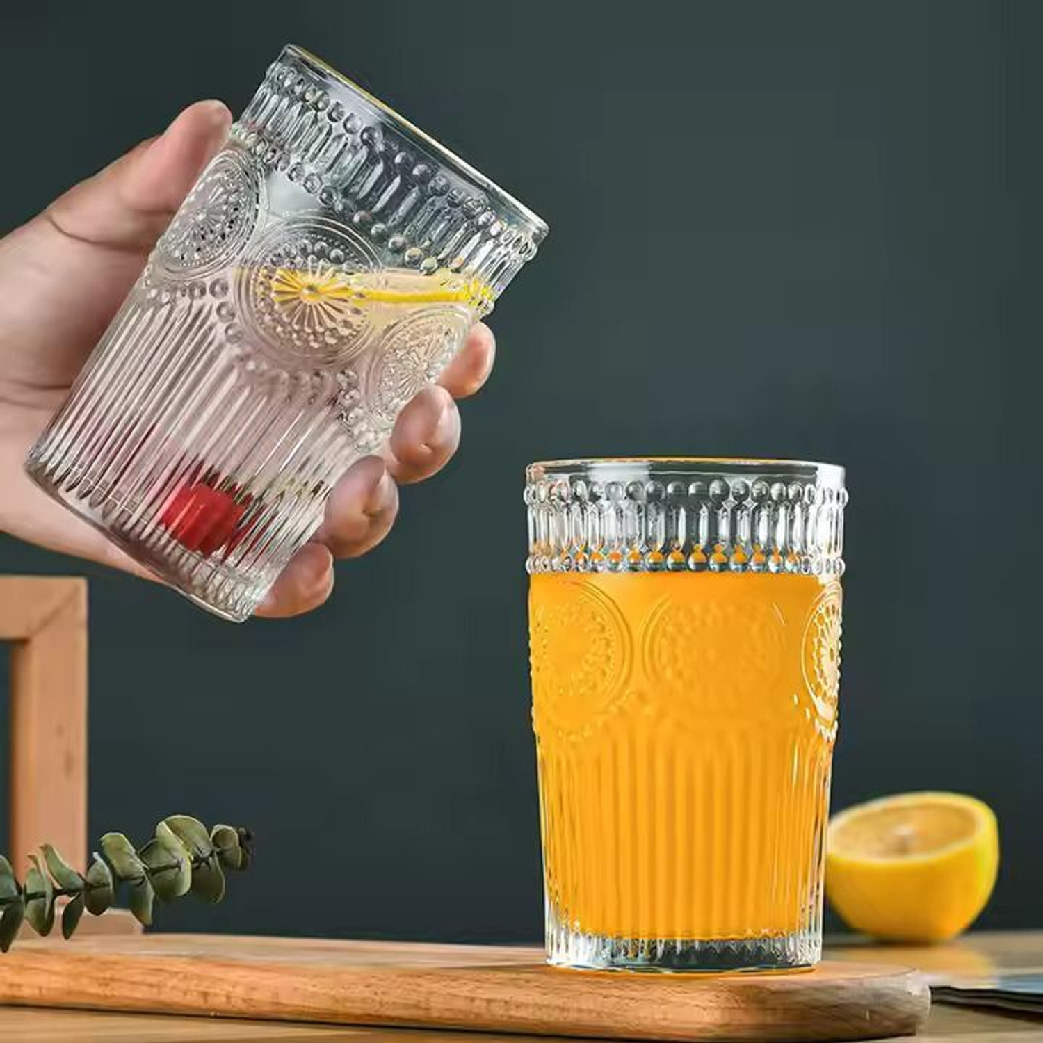 Image of STARKENDY (Pack of 6) Glass Glass Set Water /Juice Glass