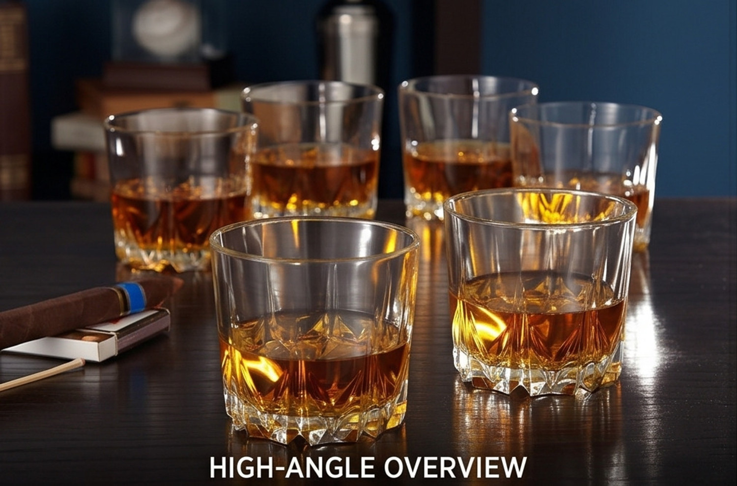 Image of Seiri (Pack of 6) Crystal Whiskey Glass Lead-Free Cocktail Drinks Glass(Transparent, 300 ml) Glass Set Whisky Glass