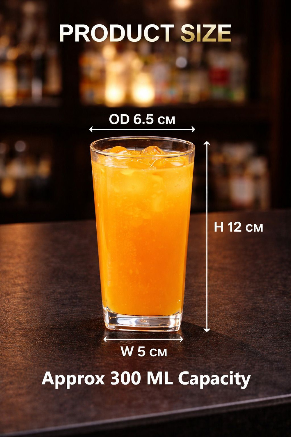 Image of BELLERBIRD (Pack of 6) Premium Quality Unbreakable Square Shape Transparent Glass Set Water /Juice Glass