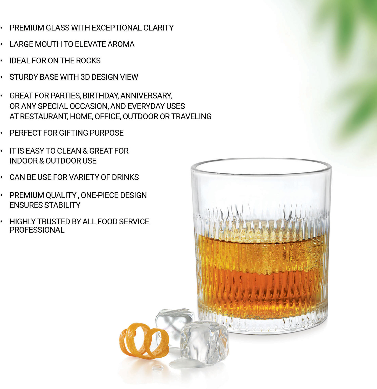 Image of TREO (Pack of 6) CGWFFRT176ASSR0001 Glass Set Whisky Glass