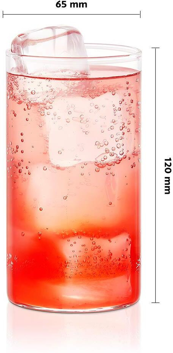 Image of BOROSIL (Pack of 6) Vision Glass 100% Borosilicate | Flame Proof, Microwave & Dishwasher Safe Glass Set Water /Juice Glass