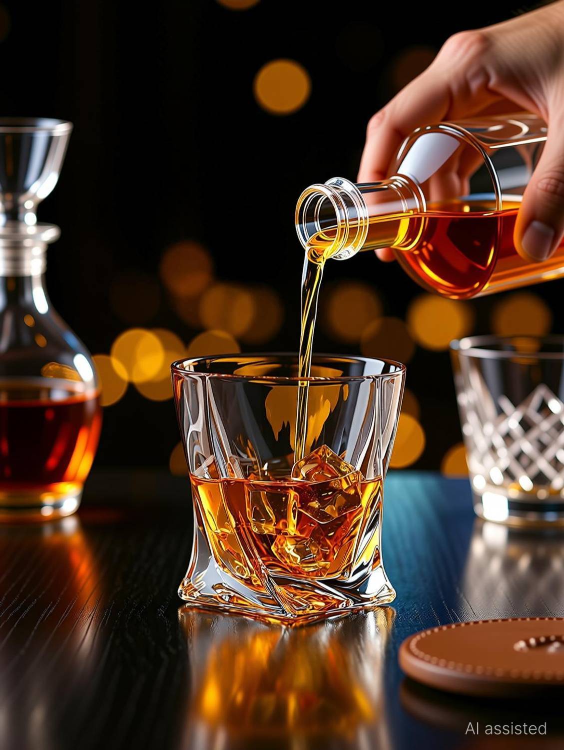 CRYSTIVA Twist Italian Premium Crystal Whiskey Glasses (Pack of 6) - Image 2
