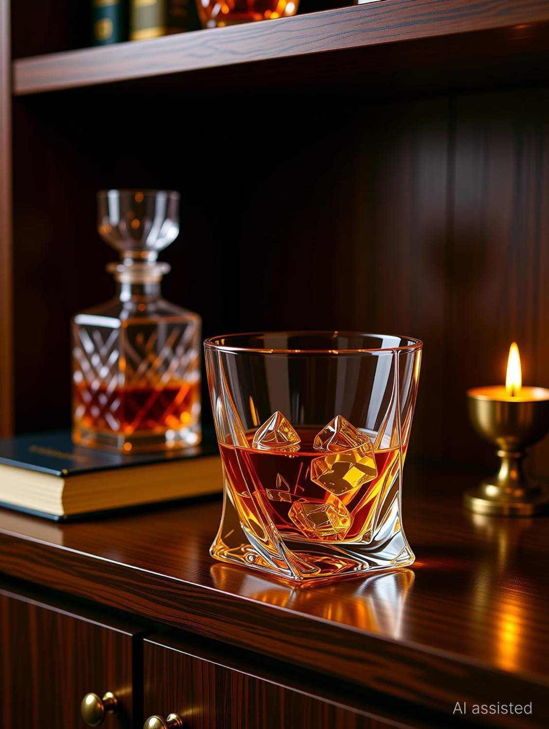 CRYSTIVA Twist Italian Premium Crystal Whiskey Glasses (Pack of 6) - Image 3