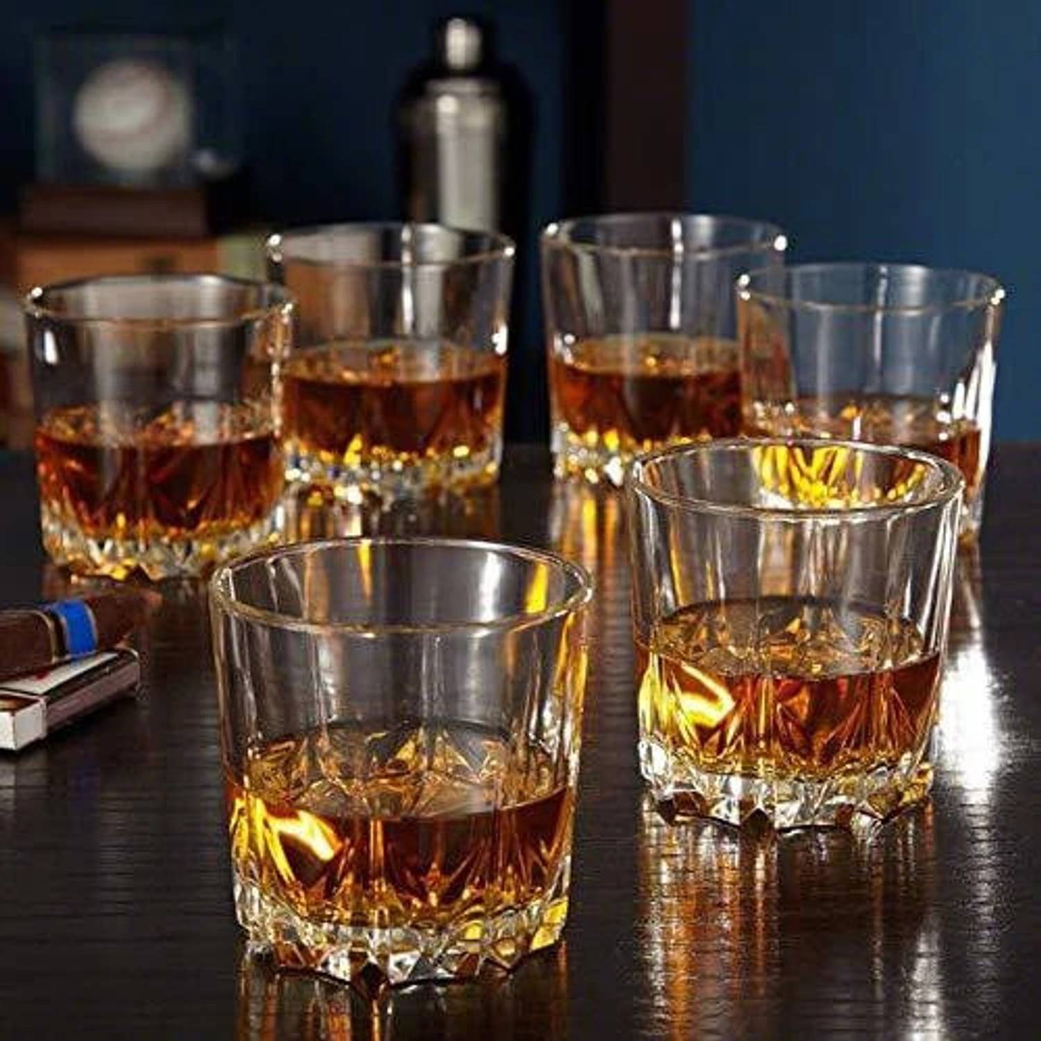 Crystalglasses (Pack of 6) Whisky Glass Drinking Glassware House Party_new Glass Set Water/Juice Glass