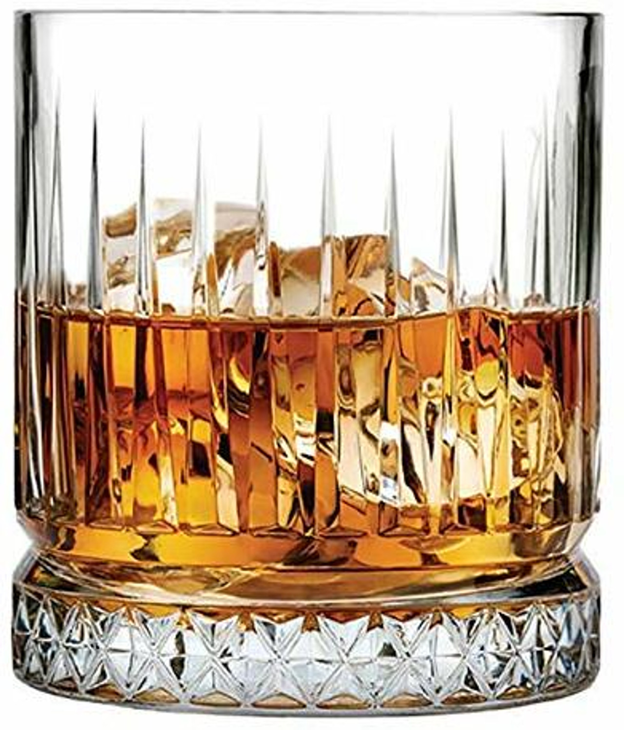 Image of VLKMK (Pack of 6) Unique Daiamond Shaped Whiskey Glass, Unique Cool Crystal Rocks Whiskey Glasses for Scotch, Bourbon, Vodka, Liquor, wine, Rock Style Old Fashioned Drinking Glassware (Pack of 6 , 310ml) Glass Set Whisky Glass